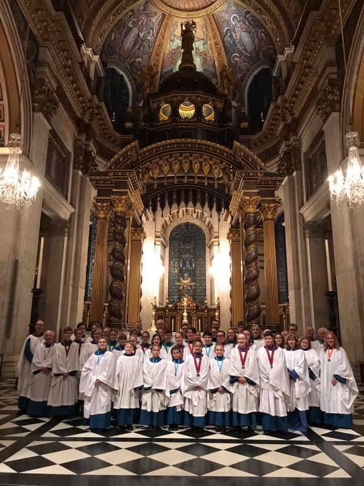 The choir singing at St Paul's Cathedral, London
